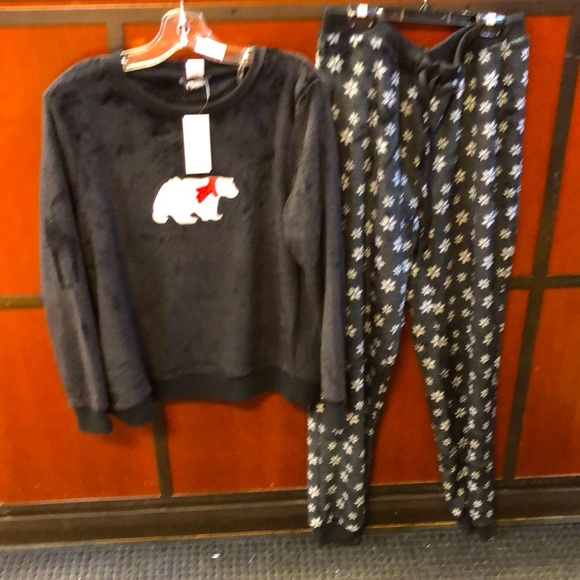 Women’s Poly Two Piece PJ Set - Picture 1 of 4